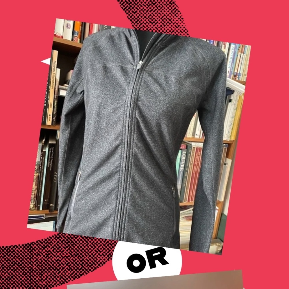 GAP FIT Activewear Set: Charcoal Front-Zip Jacket + Set of 2 Tees  - BNWT Size S